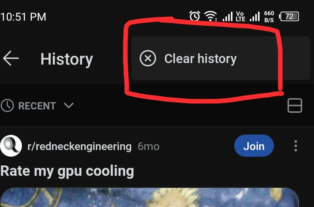 Clear history